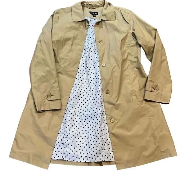 Lands end fully lined lightweight khaki jacket. Size medium - Picture 1 of 4